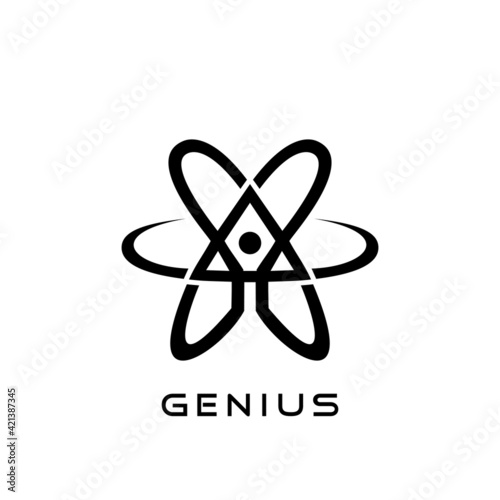 genius logo design vector icon
