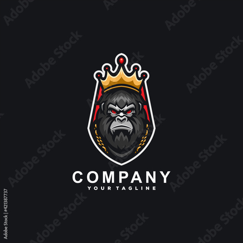 king gorilla sport logo design