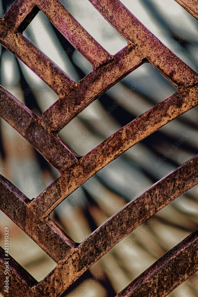 Close view of sculpture in park