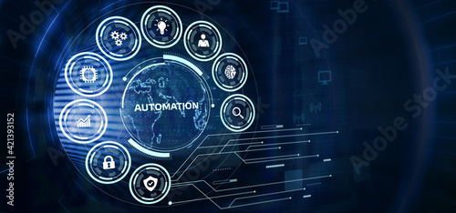 Automation Software concept as an innovation. Business, Technology, Internet and network concept.