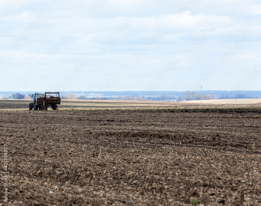 plowed agricultural field and fertile soil plowed agricultural field and fertile soil
