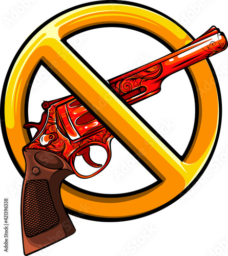 Symbol No gun on white background vector illustration