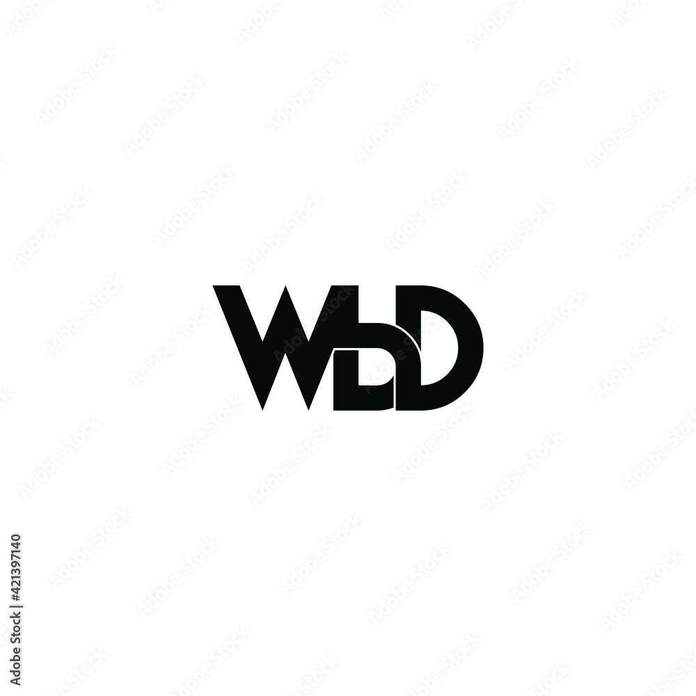 Obraz premium wbd letter original monogram logo design