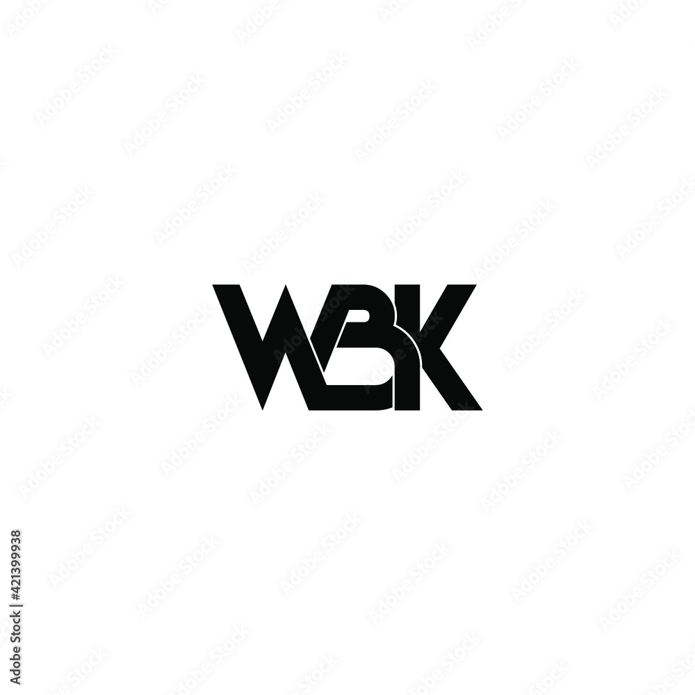 wbk letter original monogram logo design wbk letter original monogram logo design