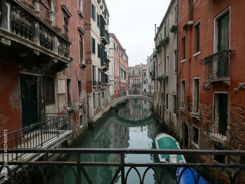 Boats and bridge in Venice