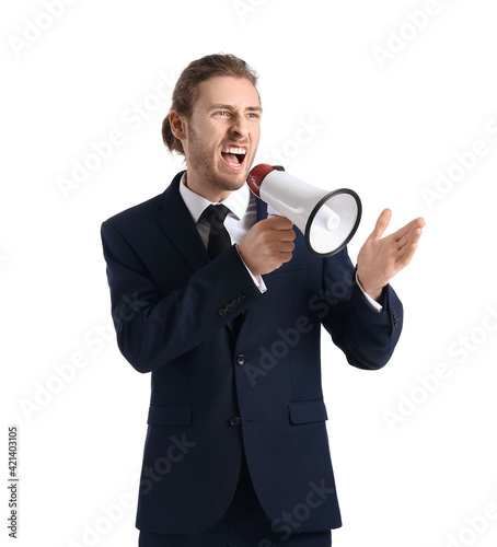Stressed businessman with m...