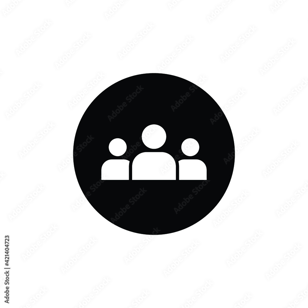 3 people glyph icon. Simple solid style. Multi user, circle, group, person, service concept. Crowd sign symbol design. Vector illustration isolated on white background. EPS 10. 3 people glyph icon. Simple solid style. Multi user, circle, group, person, service concept. Crowd sign symbol design. Vector illustration isolated on white background. EPS 10.