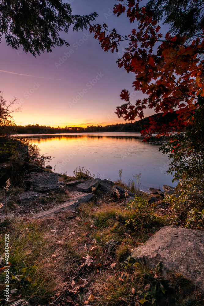 dramatic autumn landscape in North Lake campground in the Catskills upstate New York. dramatic autumn landscape in North Lake campground in the Catskills upstate New York.