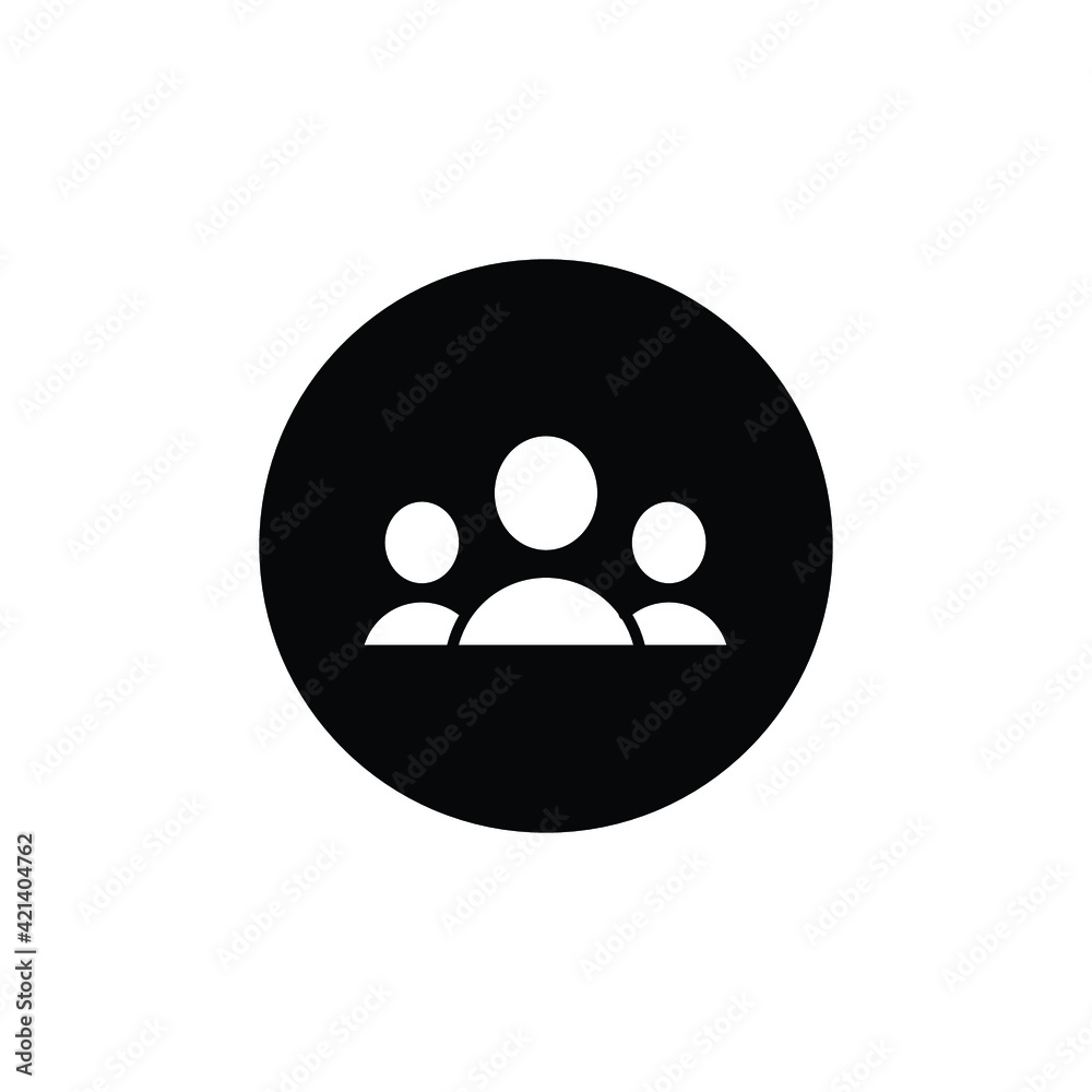 3 people glyph icon. Simple solid style. Multi user, circle, group, person, service concept. Crowd sign symbol design. Vector illustration isolated on white background. EPS 10. 3 people glyph icon. Simple solid style. Multi user, circle, group, person, service concept. Crowd sign symbol design. Vector illustration isolated on white background. EPS 10.
