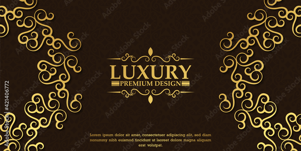 Luxury dark floral ornament background concept Luxury dark floral ornament background concept