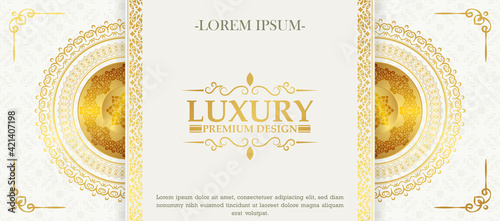 Elegant white mandala background concept