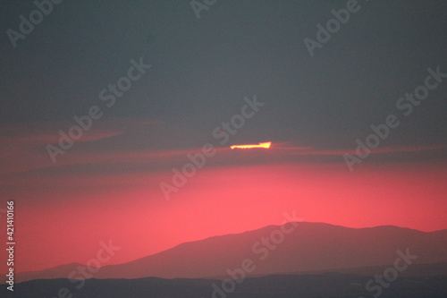 sunset over the sea