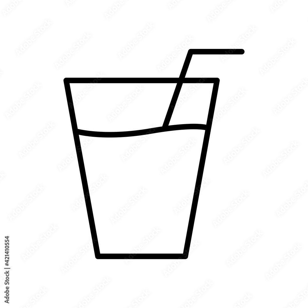 Drink line icon. Editable stroke. Design template vector Drink line icon. Editable stroke. Design template vector