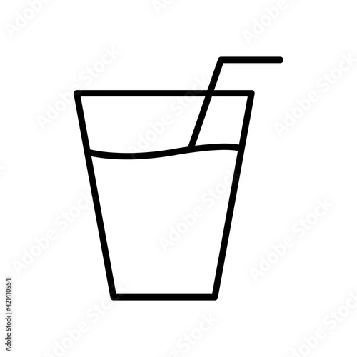 Drink line icon. Editable stroke. Design template vector