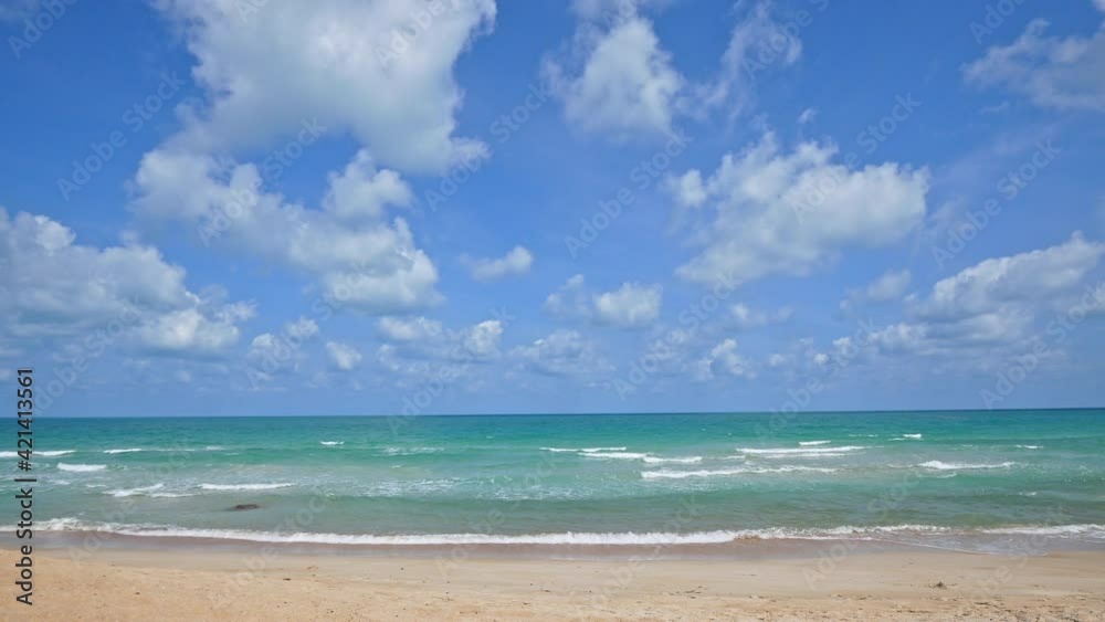 Tropical beautiful landscape of sea ocean around sand with white cloud blue sky for nature background
Tropical beautiful landscape of sea ocean around sand with white cloud blue sky for nature background