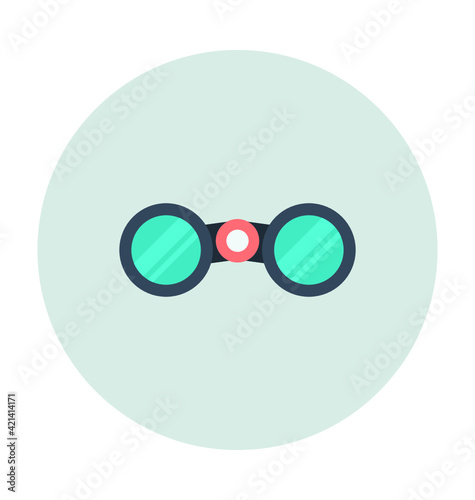 Binoculars Colored Vector Icon