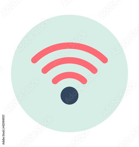 WiFi Zone Colored Vector Icon