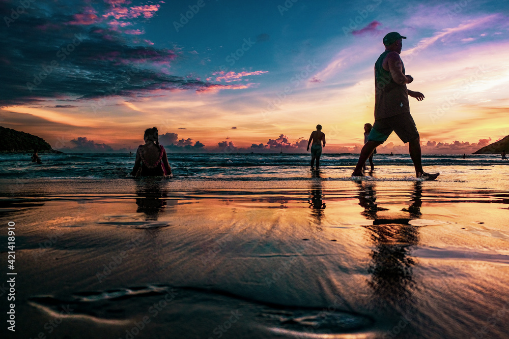 Fototapeta premium Seascape with dramatic sky