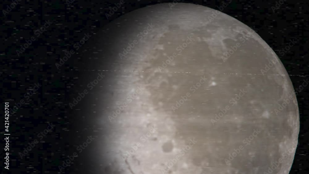 Shooting the Moon from Orbit. The camera moves in a circular orbit