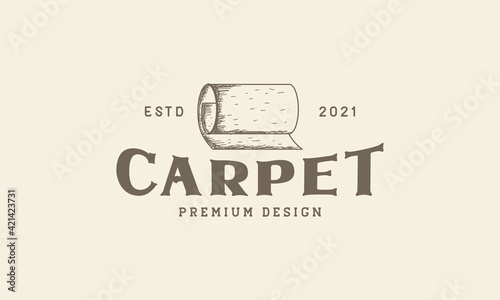 engrave carpet logo vector symbol icon design illustration
