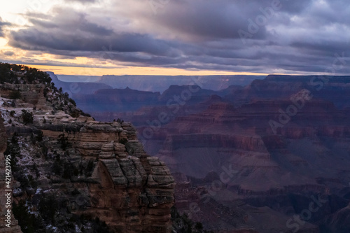 dramatic landscape photo of the Grand Canyon National Park in Arizona.