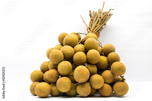 longan. Fresh longan on the white background photo