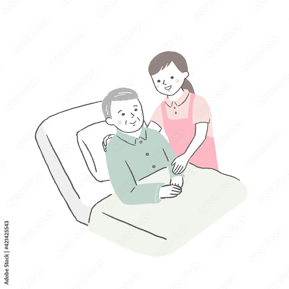 起床介助/女性介護士 起床介助/女性介護士