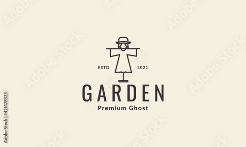 line simple Scarecrow logo vector symbol icon design illustration