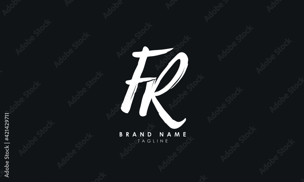 Alphabet letters Initials Monogram logo FR, RF, F and R Alphabet letters Initials Monogram logo FR, RF, F and R