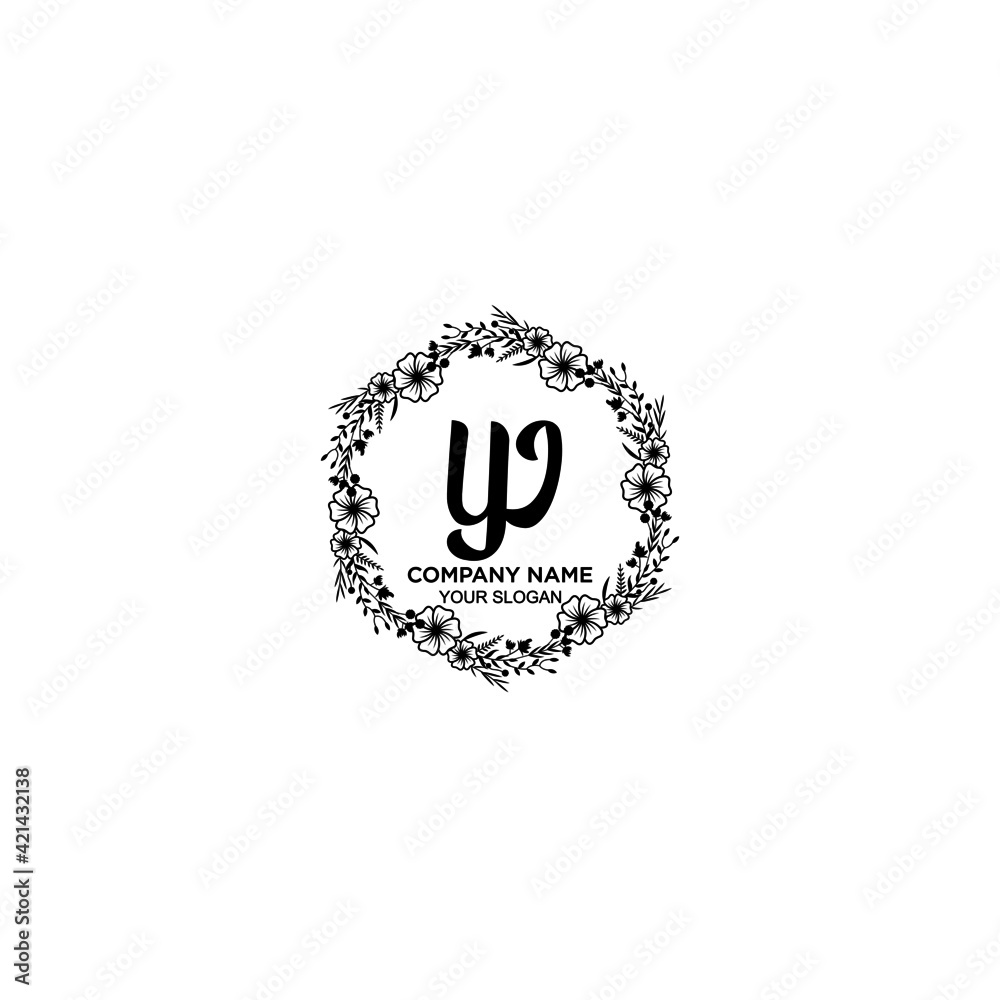 YJ initial letters Wedding monogram logos, hand drawn modern minimalistic and frame floral templates YJ initial letters Wedding monogram logos, hand drawn modern minimalistic and frame floral templates