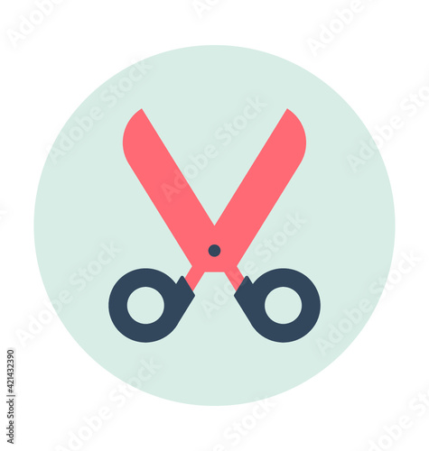 Scissor Colored  Vector Icon