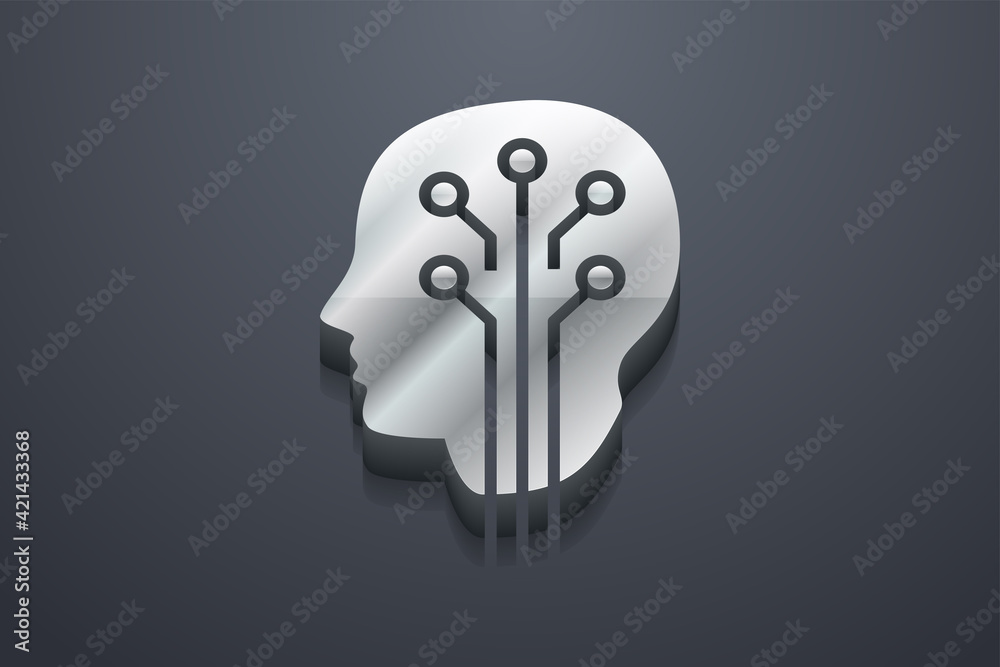 Intelligence icon. 3d vector illustration. Intelligence icon. 3d vector illustration.
