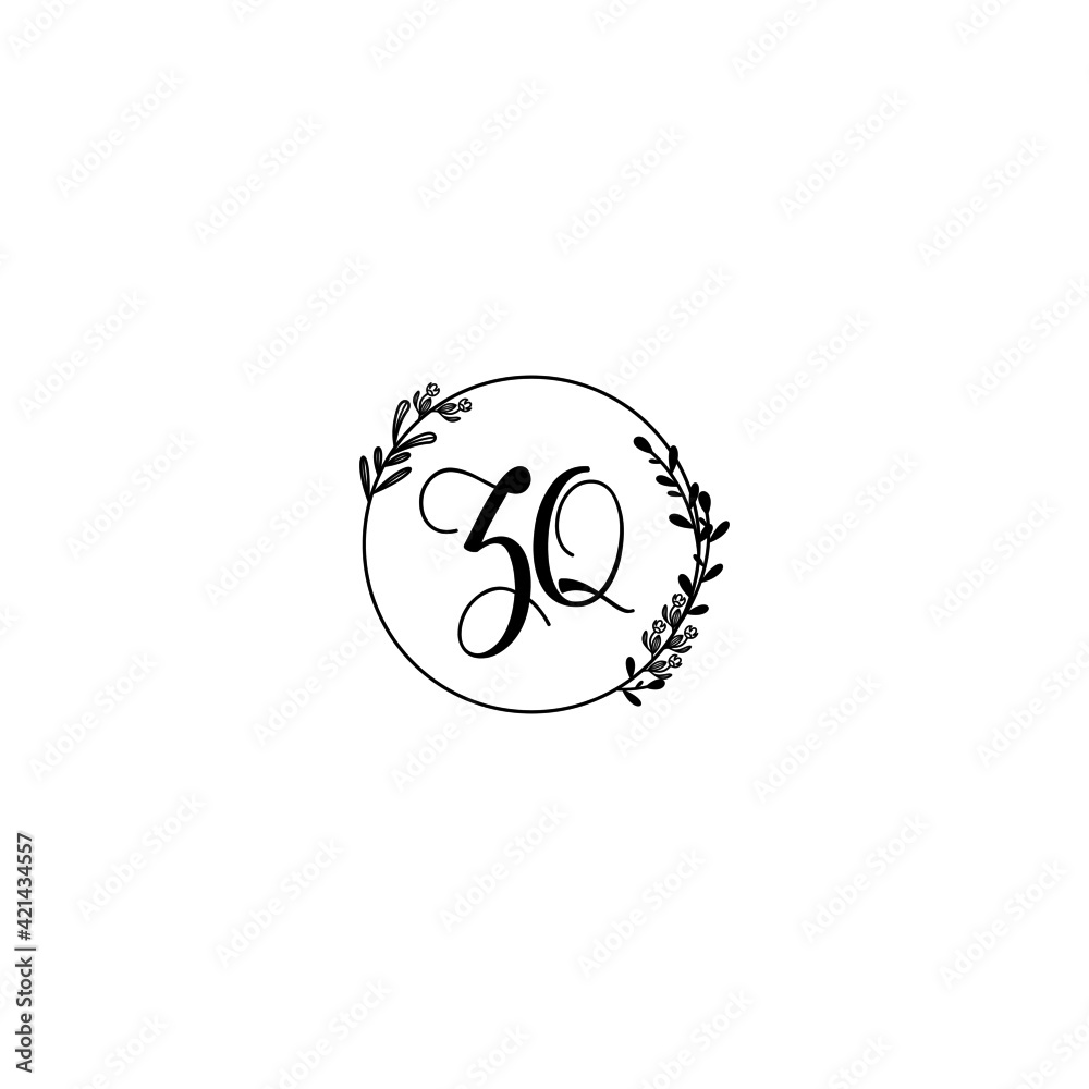 ZQ initial letters Wedding monogram logos, hand drawn modern minimalistic and frame floral templates ZQ initial letters Wedding monogram logos, hand drawn modern minimalistic and frame floral templates