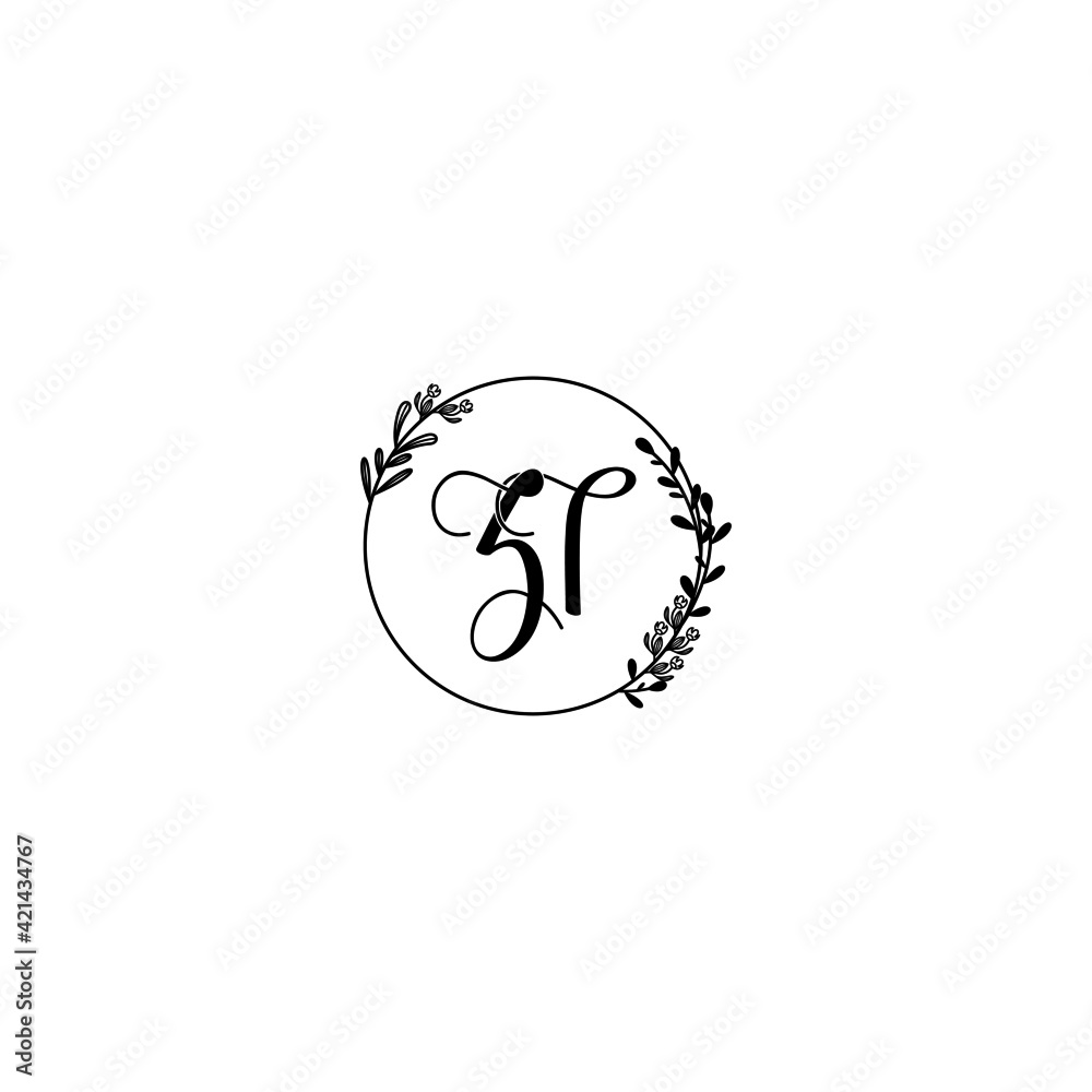 ZT initial letters Wedding monogram logos, hand drawn modern minimalistic and frame floral templates ZT initial letters Wedding monogram logos, hand drawn modern minimalistic and frame floral templates