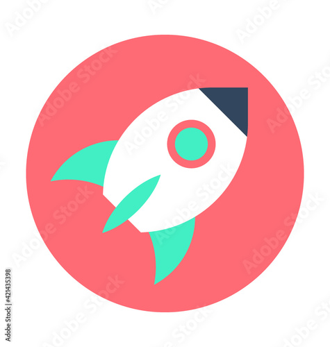 Rocket Colored Vector Icon