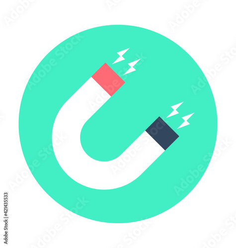 Magnet Colored Vector Icon 