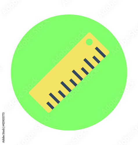 Ruler Colored Vector Icon