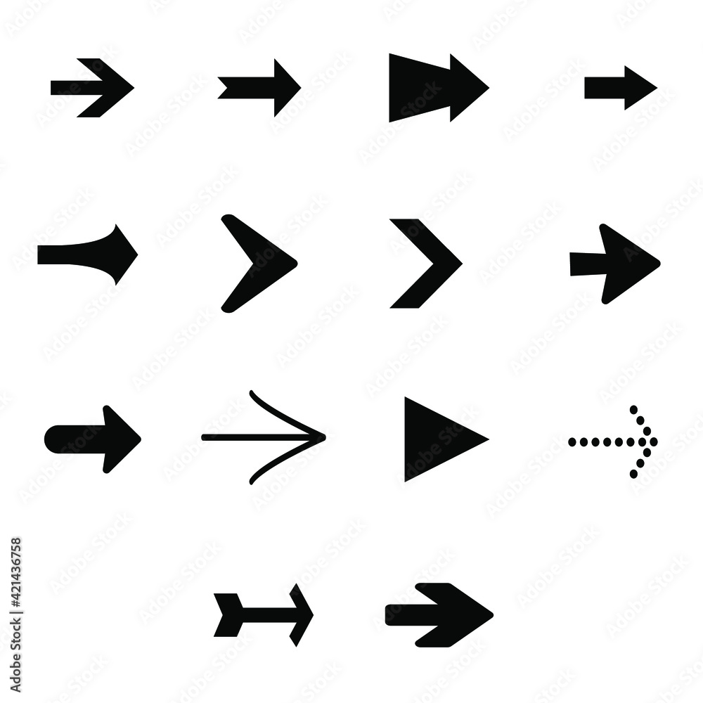 Arrow icon sets,direction icon set vector illlustartion