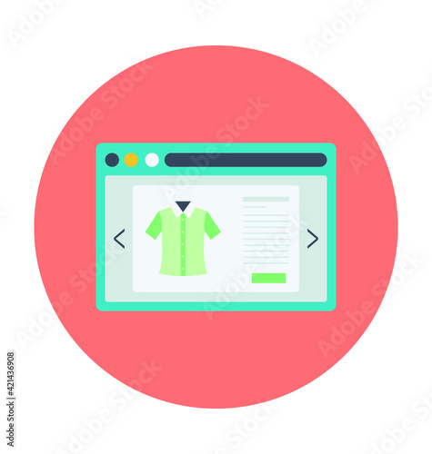Modern Shopping Colored Vector Illustration