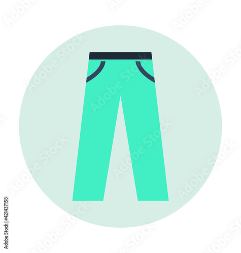 Trousers Colored Vector Illustration