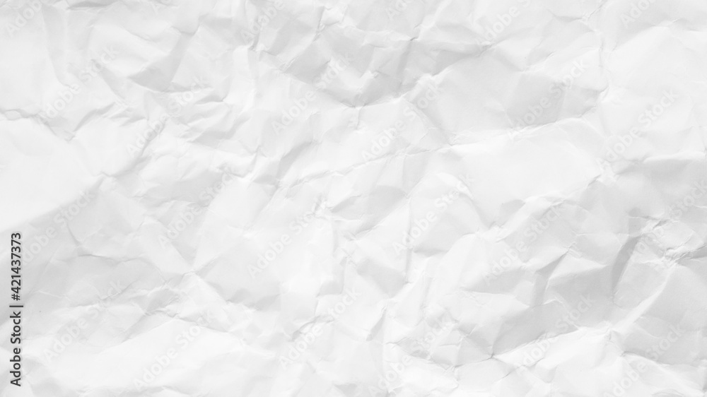 White Paper Texture background. Crumpled white paper abstract shape background with space paper recycle for text