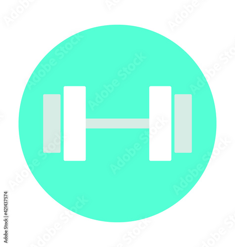 Dumbbells Colored Vector Icon