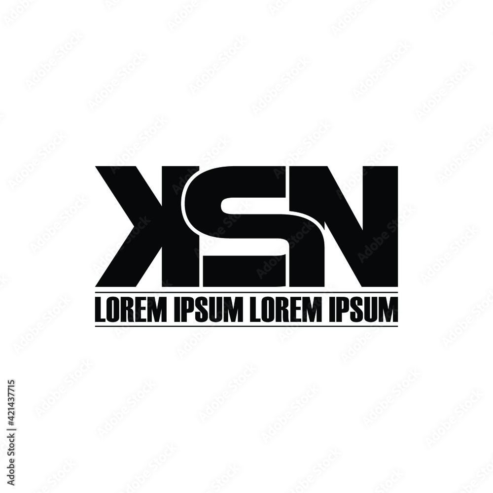 KSN letter monogram logo design vector KSN letter monogram logo design vector