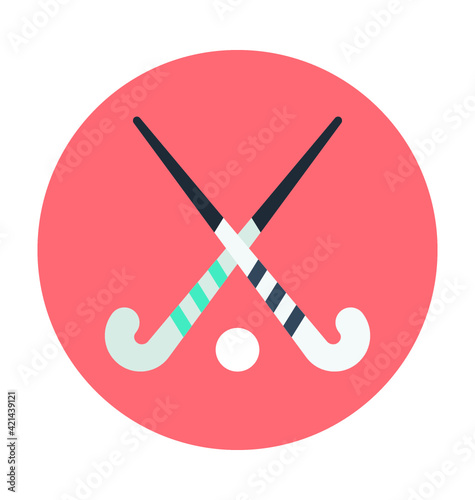 Hockey Colored Vector Icon