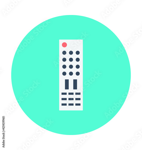 Remote Colored Vector Icon