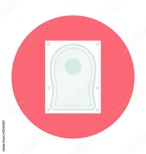 Hard Disk Colored Vector Icon 