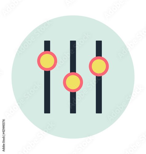 Equalizer Colored Vector Icon