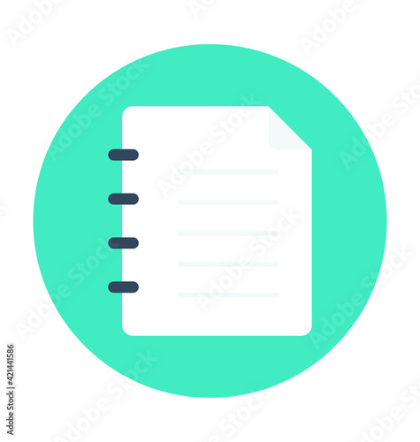 Memo Colored Vector Icon 