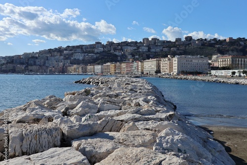 Obraz na płótnie Napoli – Scorcio di Mergellina dalla scogliera di Rotonda Diaz