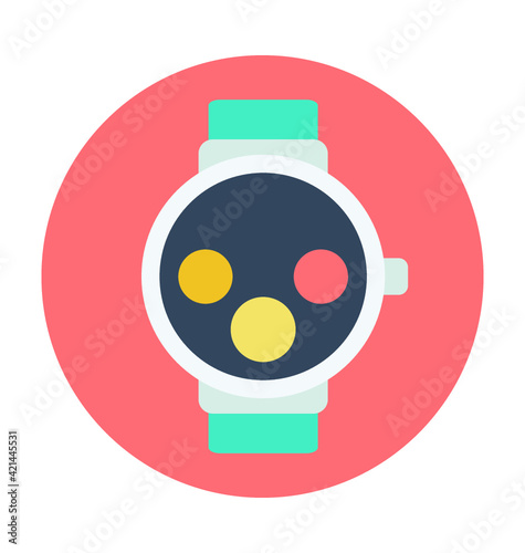 Wrist Watch Colored Vector Icon